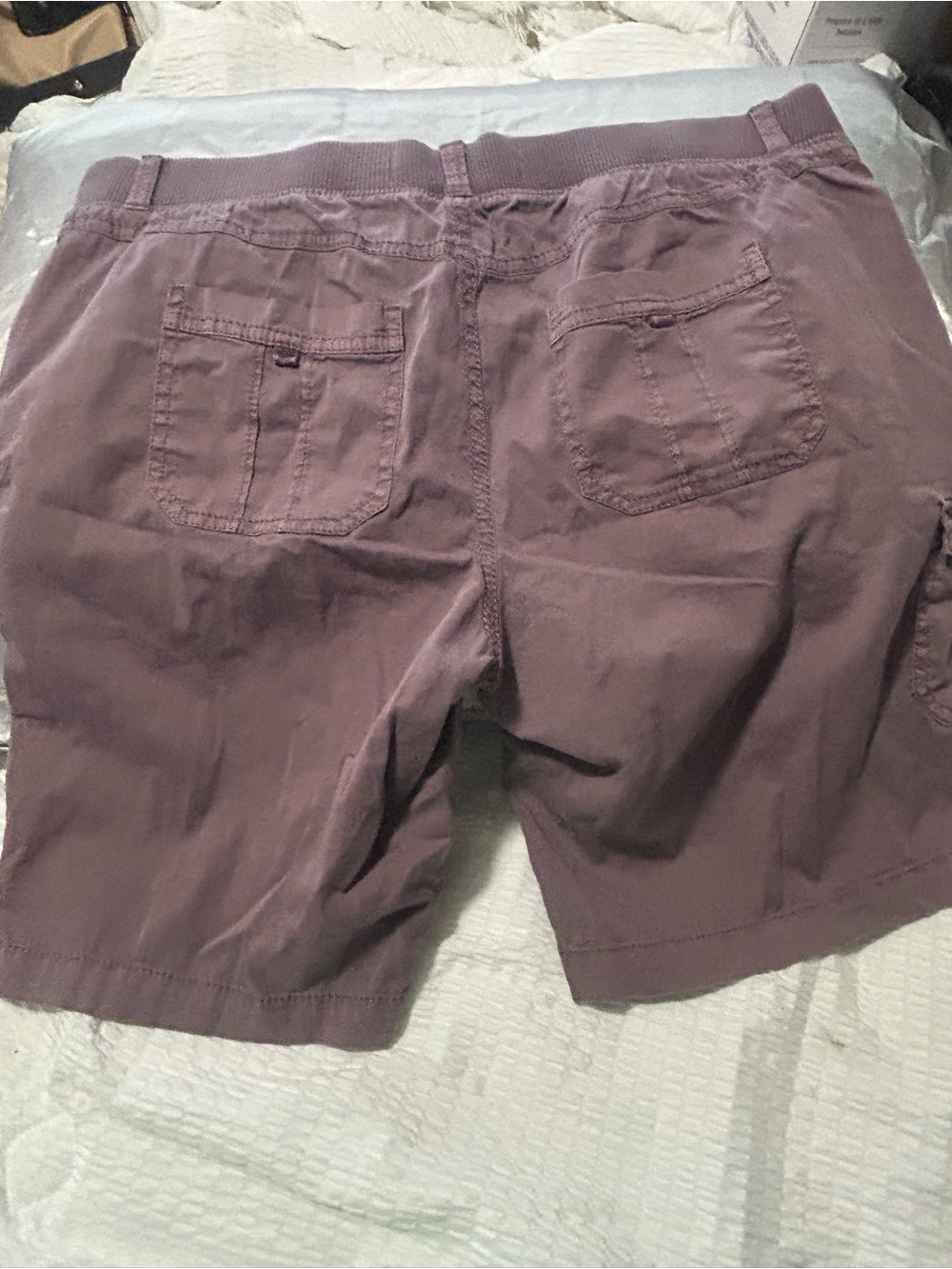 Sonoma Women's Mauve-Purple Cargo Shorts with Zip Pocket - Picture 2 of 2
